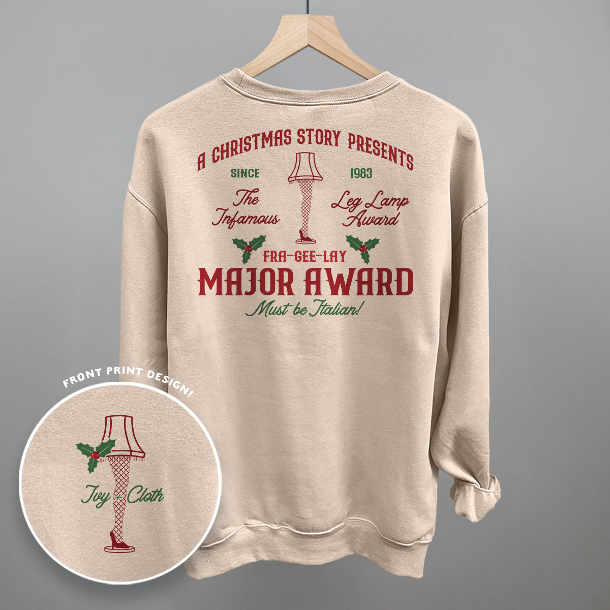 Major Award Leg Lamp (Back Print) - clothing by TeeHivey.com (Image 5)