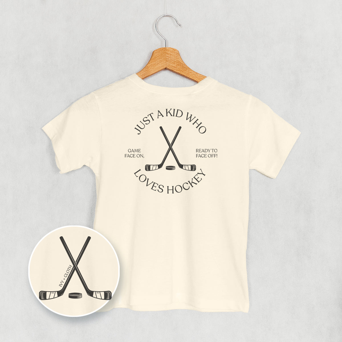 Just A Kid Who Loves Hockey (Kids Back Print) - clothing by TeeHivey.com (Image 5)