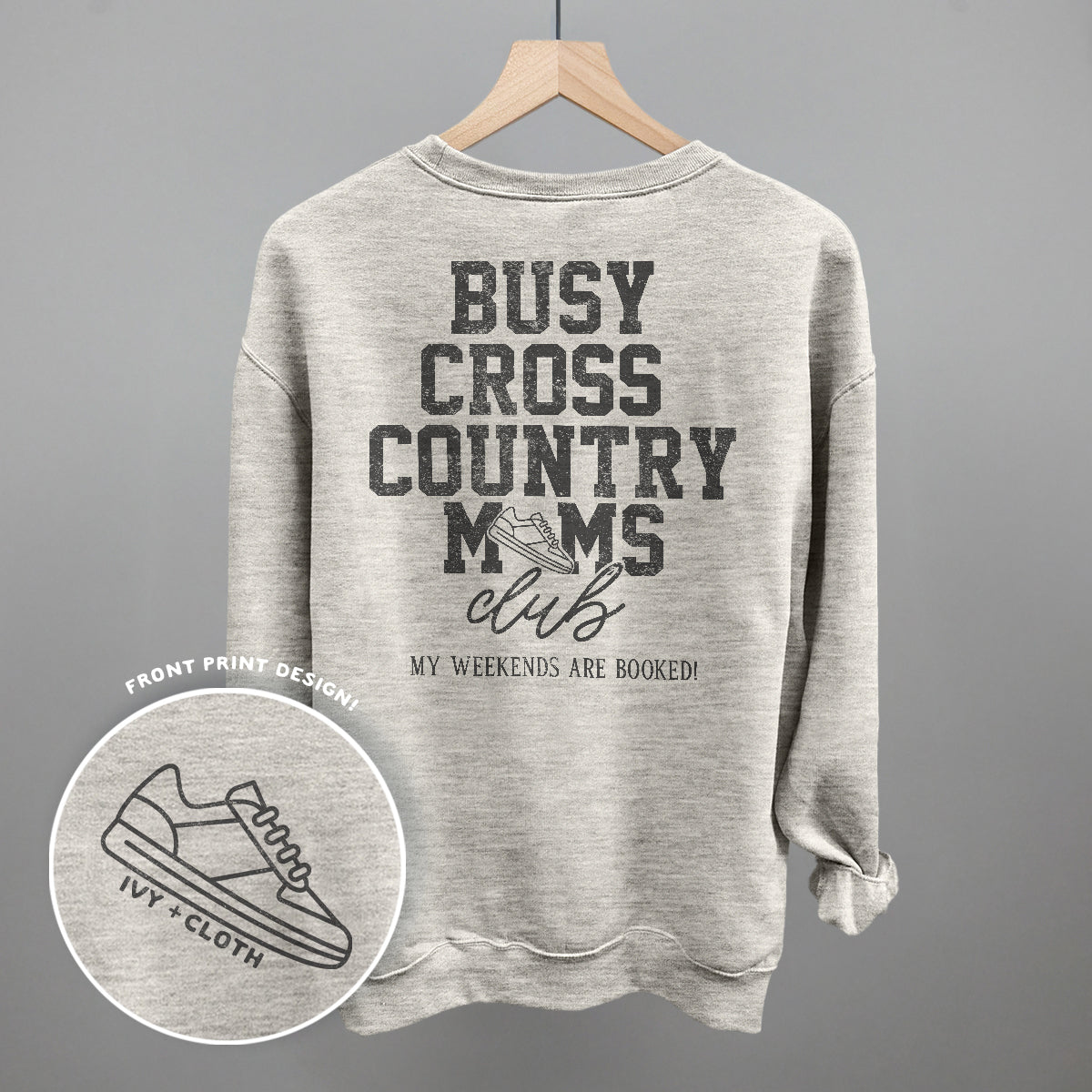 Busy Cross Country Moms Club (Back Print) - clothing by TeeHivey.com (Image 3)