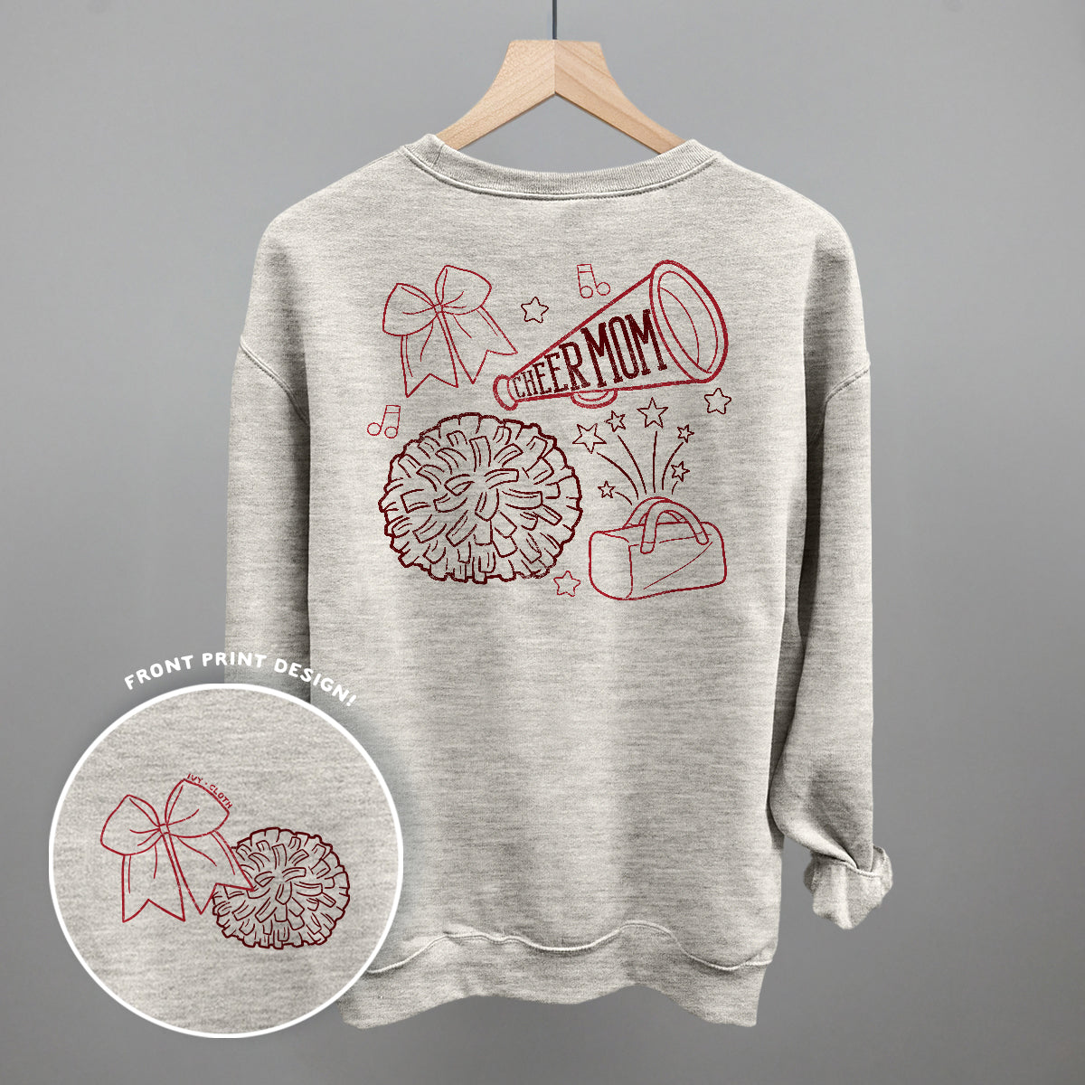 Cheer Mom Doodle (Back Print) - clothing by TeeHivey.com (Image 4)