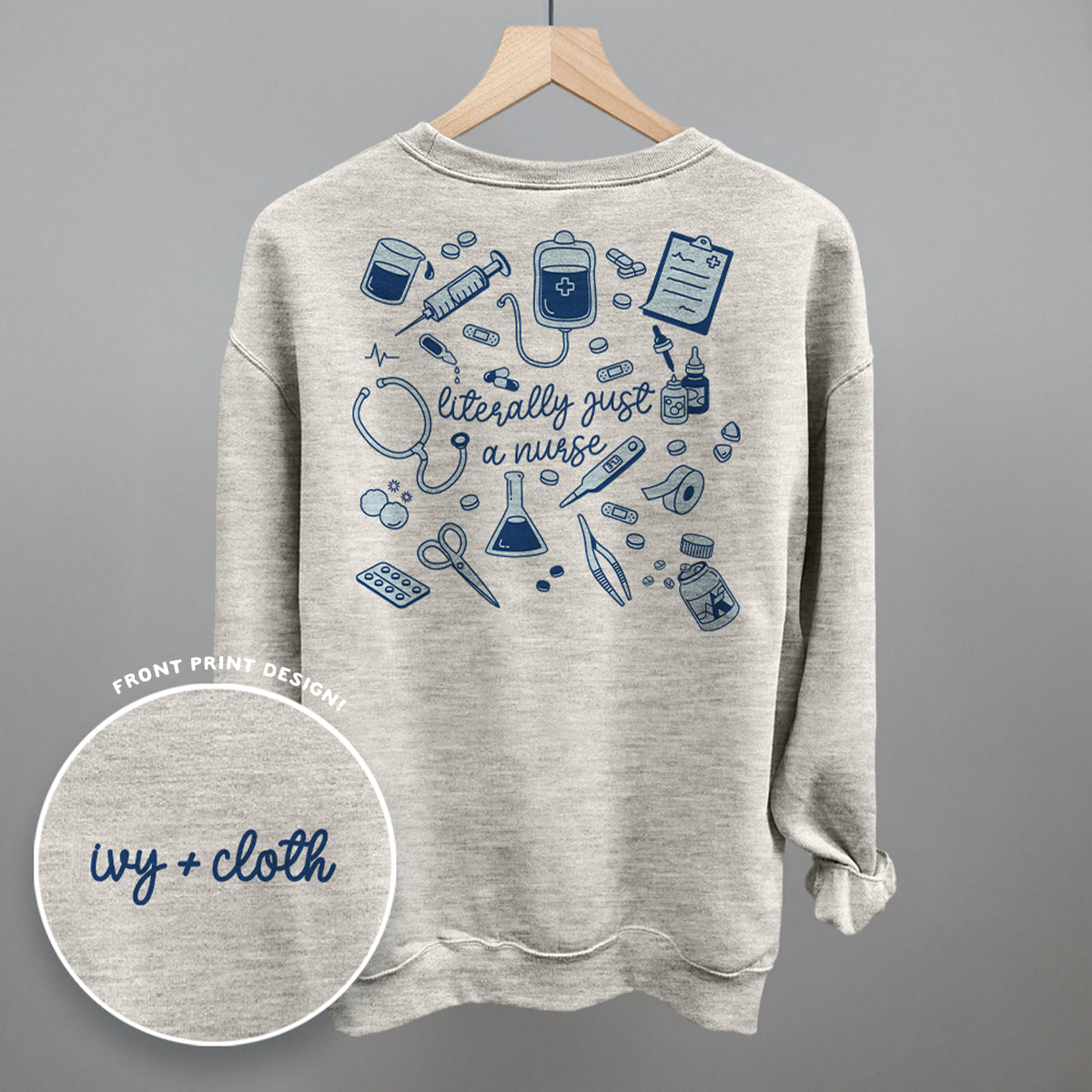 Literally Just A Nurse Doodles (Back Print)