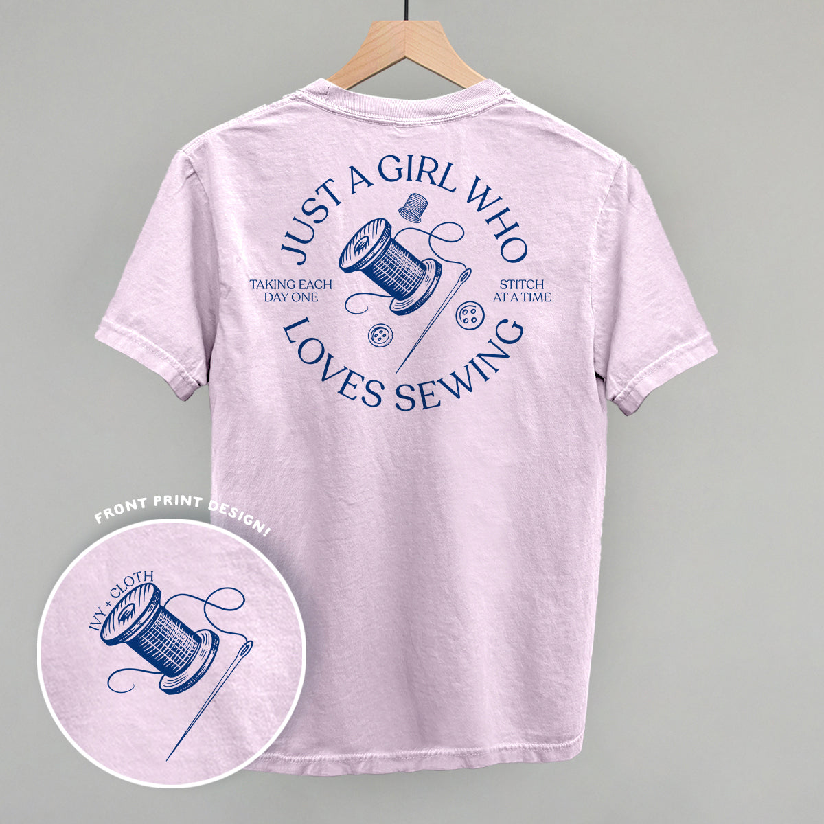 Just A Girl Who Loves Sewing (Back Print) - clothing by TeeHivey.com (Image 5)