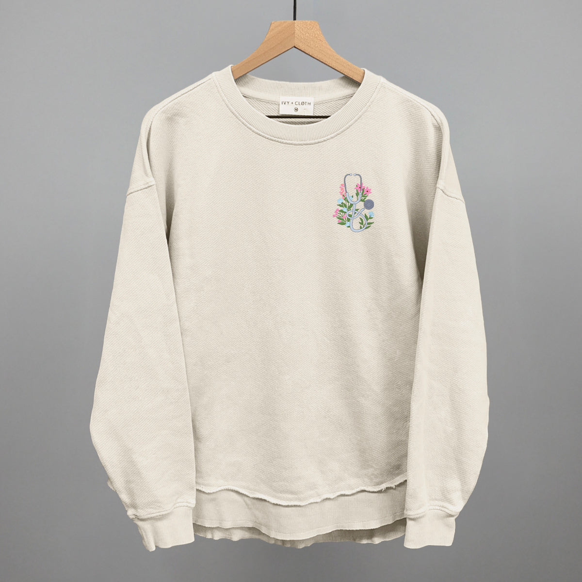 Floral Stethoscope (Left Chest)