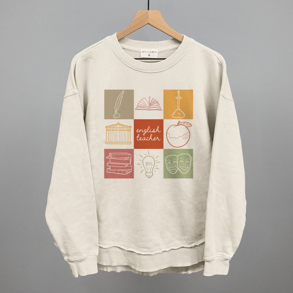 English Teacher Doodle Grid - clothing by TeeHivey.com (Image 5)
