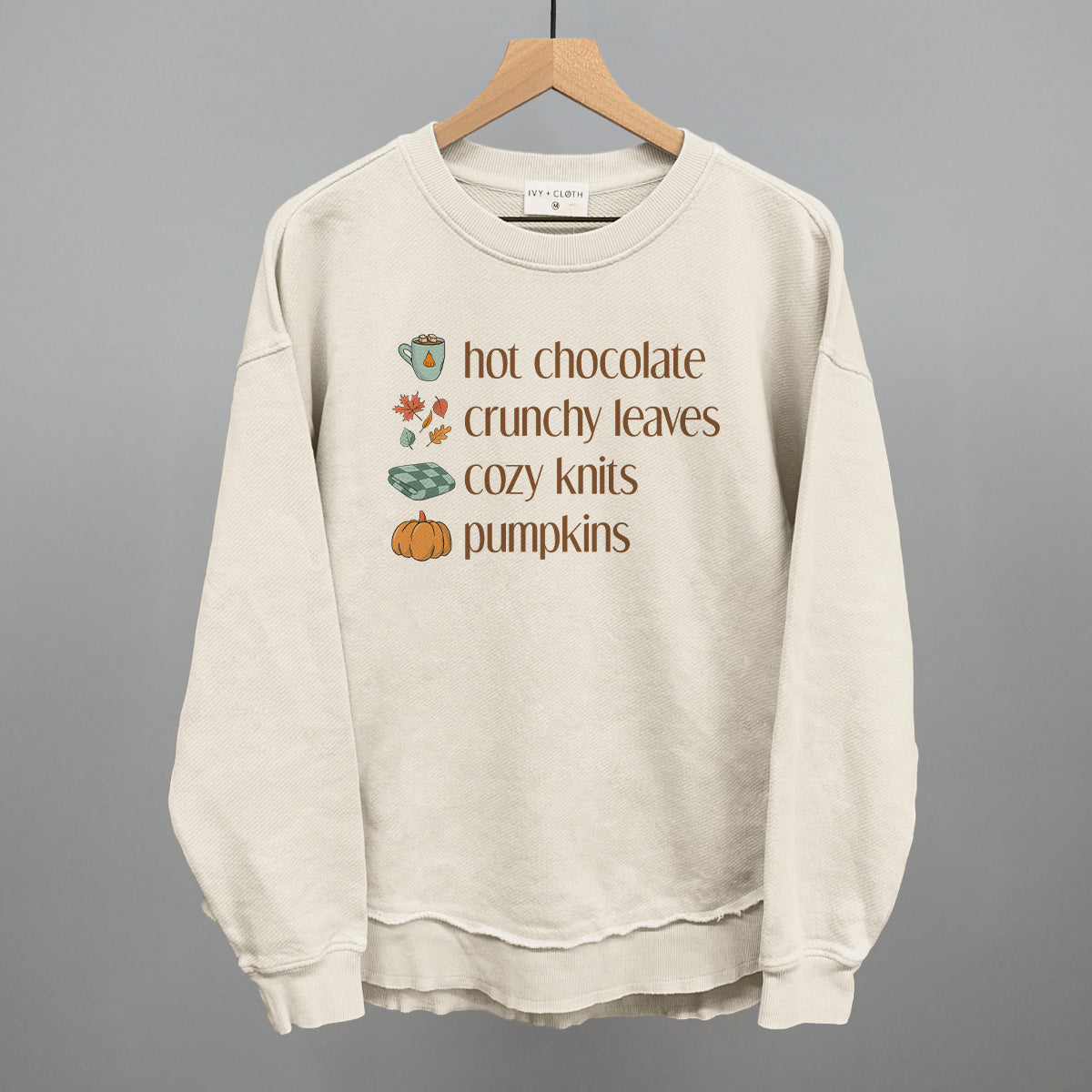 Hot Chocolate, Crunchy Leaves, Cozy Knits, Pumpkins - clothing by TeeHivey.com (Image 5)