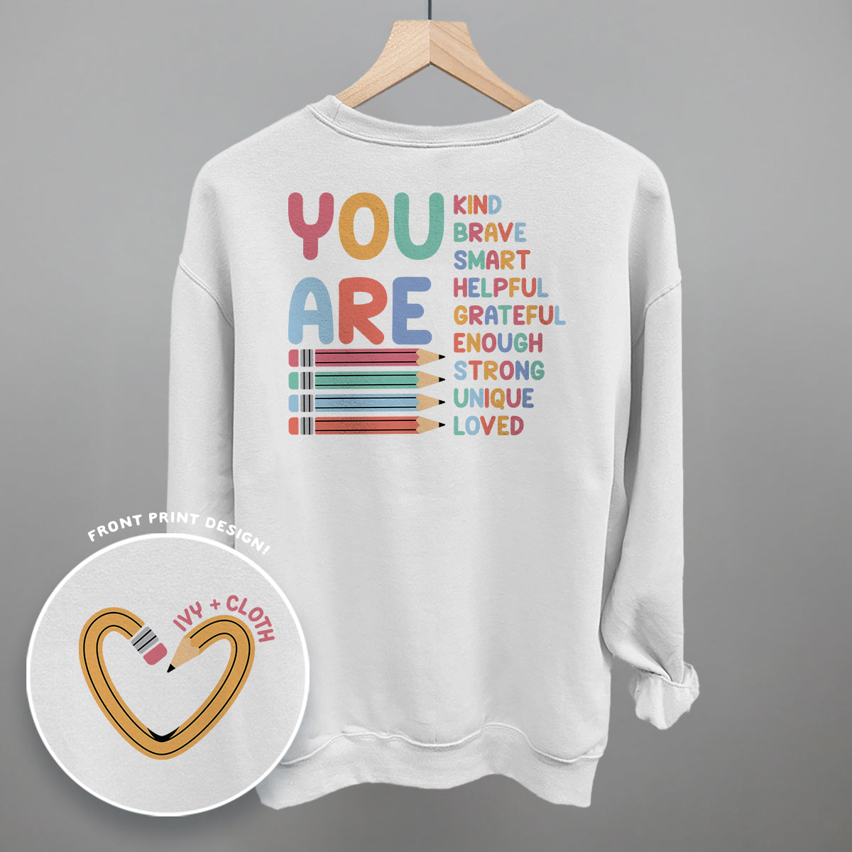 You Are (Teacher Affirmations) (Back Print) - clothing by TeeHivey.com (Image 4)