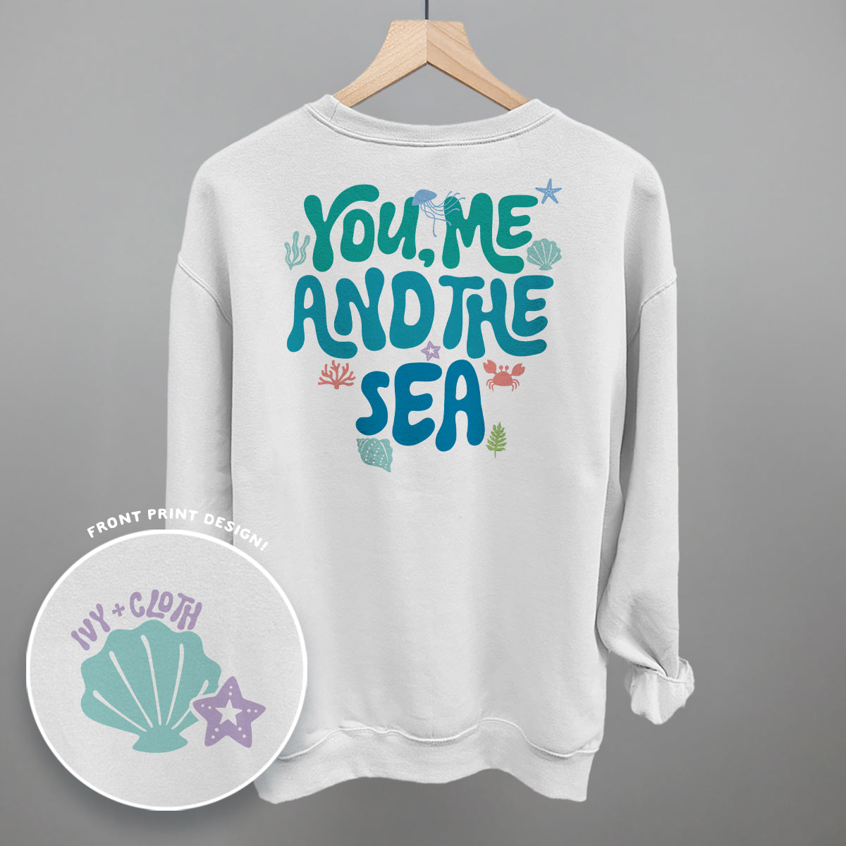 You, Me And The Sea (Back Print) - clothing by TeeHivey.com (Image 4)