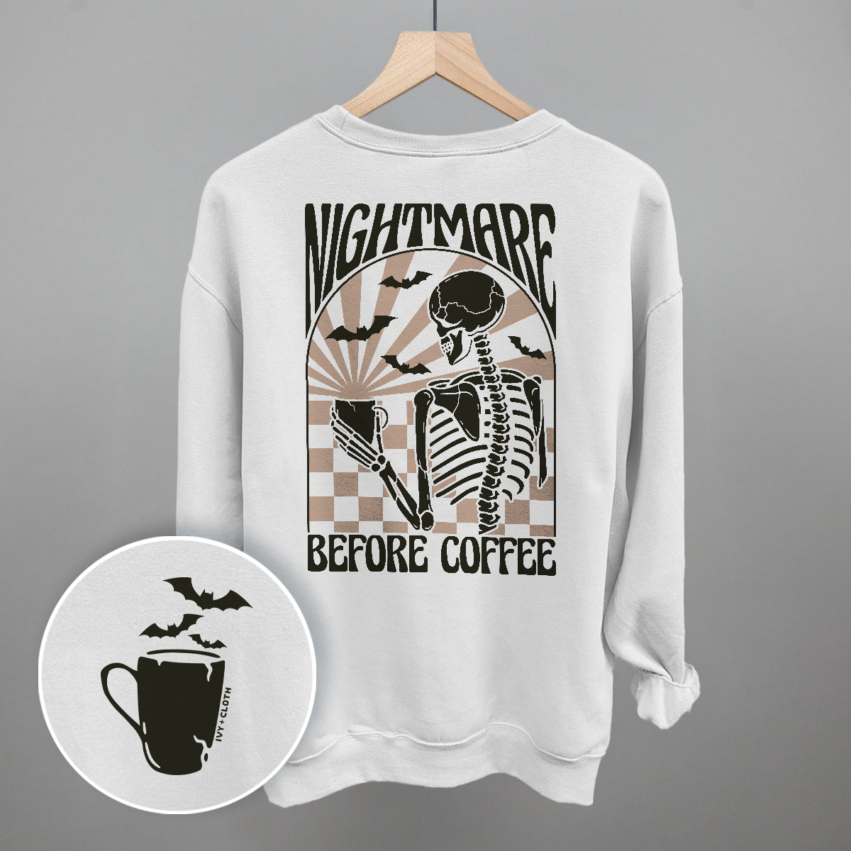Nightmare Before Coffee (Back Print) - clothing by TeeHivey.com (Image 5)