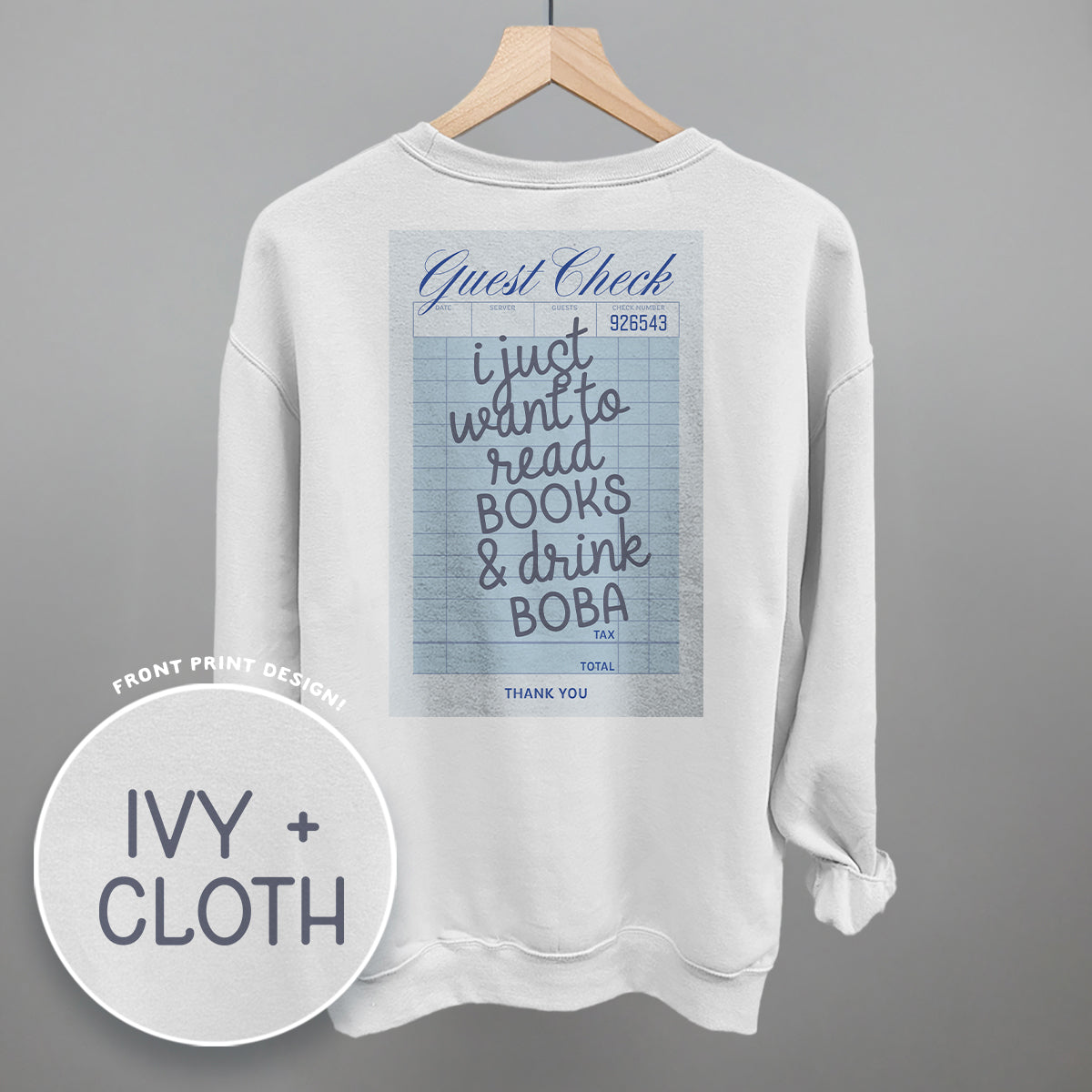 Books & Boba (Back Print) - clothing by TeeHivey.com (Image 2)