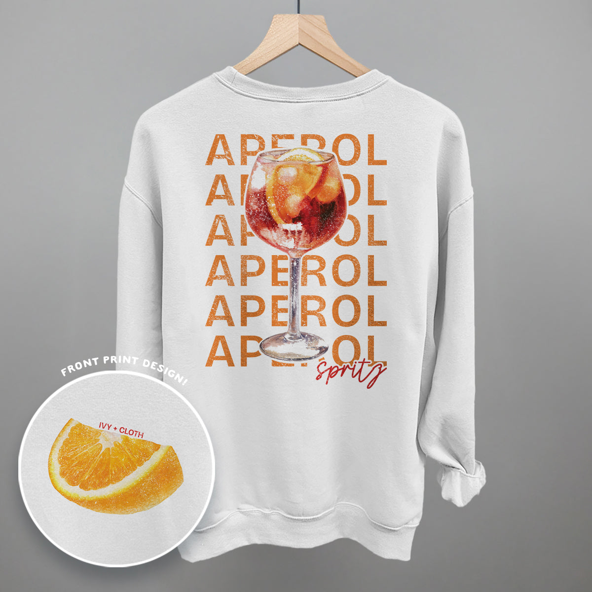 Aperol Spritz (Back Print) - clothing by TeeHivey.com (Image 3)