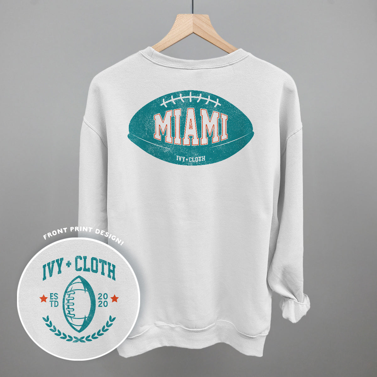 Miami Football (Back Print) - clothing by TeeHivey.com (Image 4)