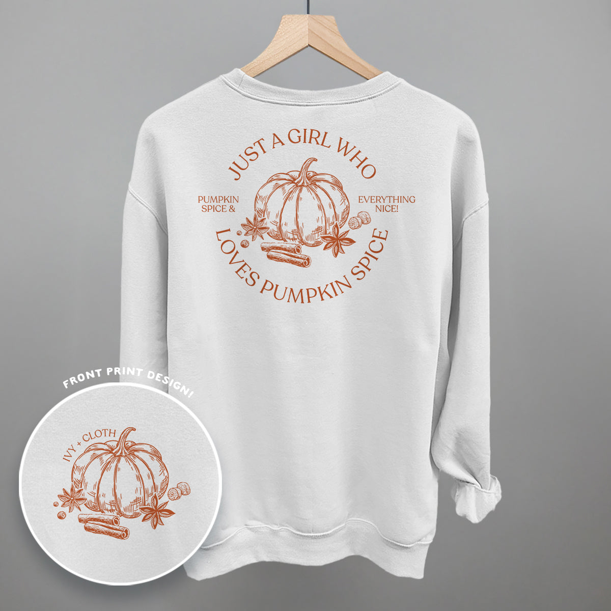 Just A Girl Who Loves Pumpkin Spice (Back Print) - clothing by TeeHivey.com (Image 5)
