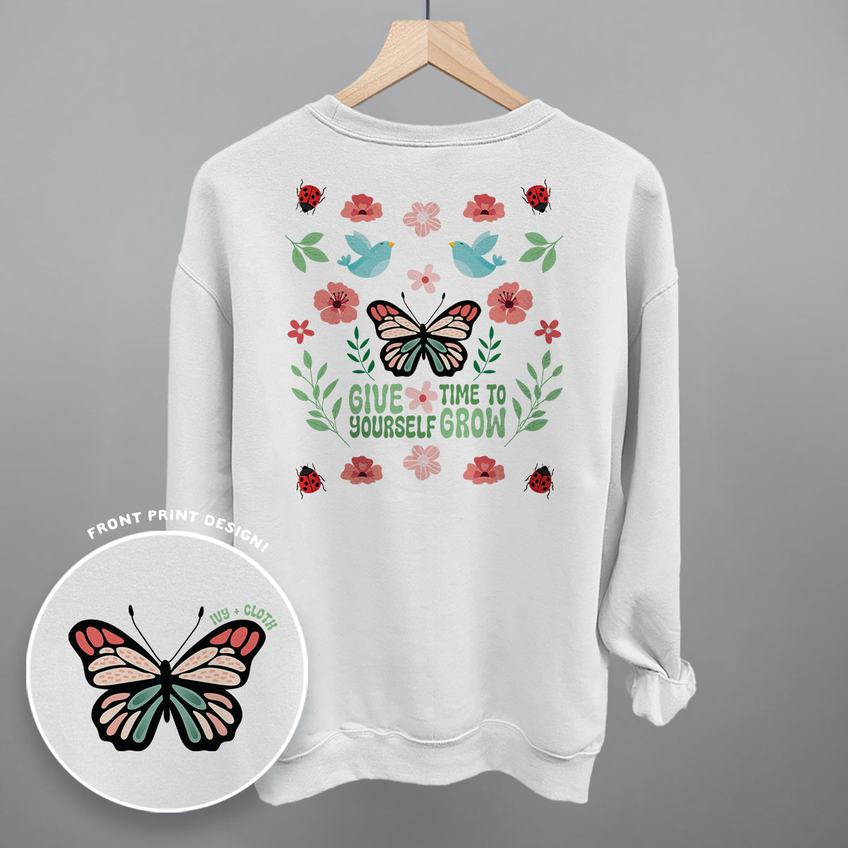 Give Yourself Time To Grow (Back Print) - clothing by TeeHivey.com (Image 3)