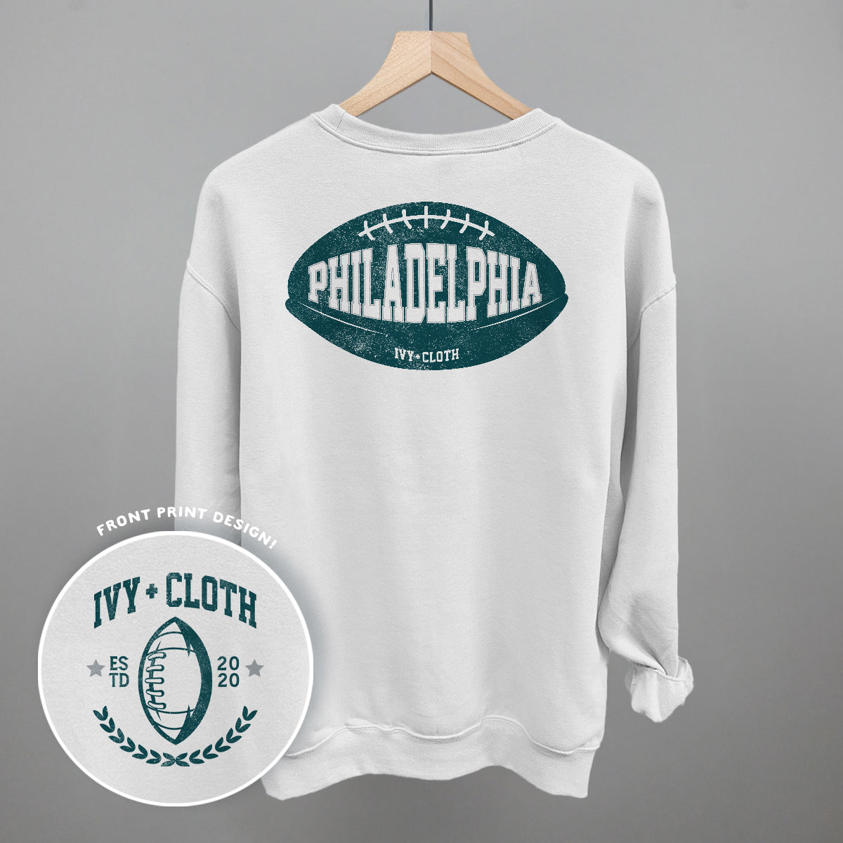 Philadelphia Football (Back Print) - clothing by TeeHivey.com (Image 4)