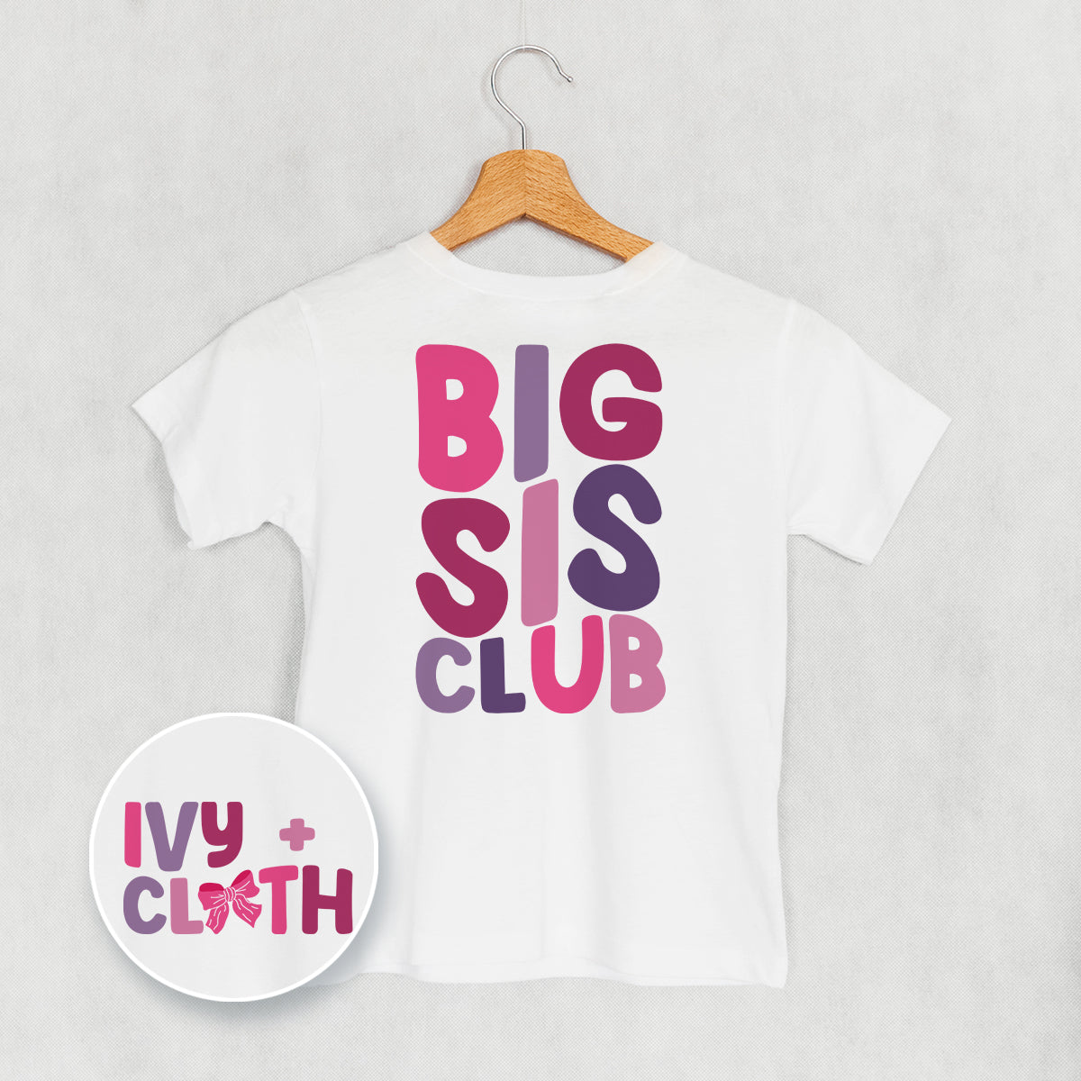 Big Sis Club (Kids Back Print) - clothing by TeeHivey.com (Image 5)
