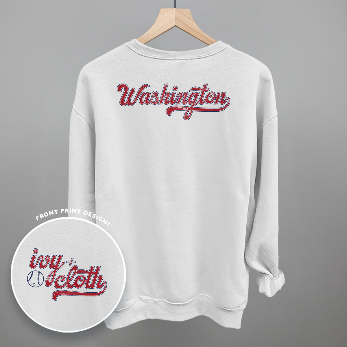 Washington Baseball (Back Print) - clothing by TeeHivey.com (Image 4)