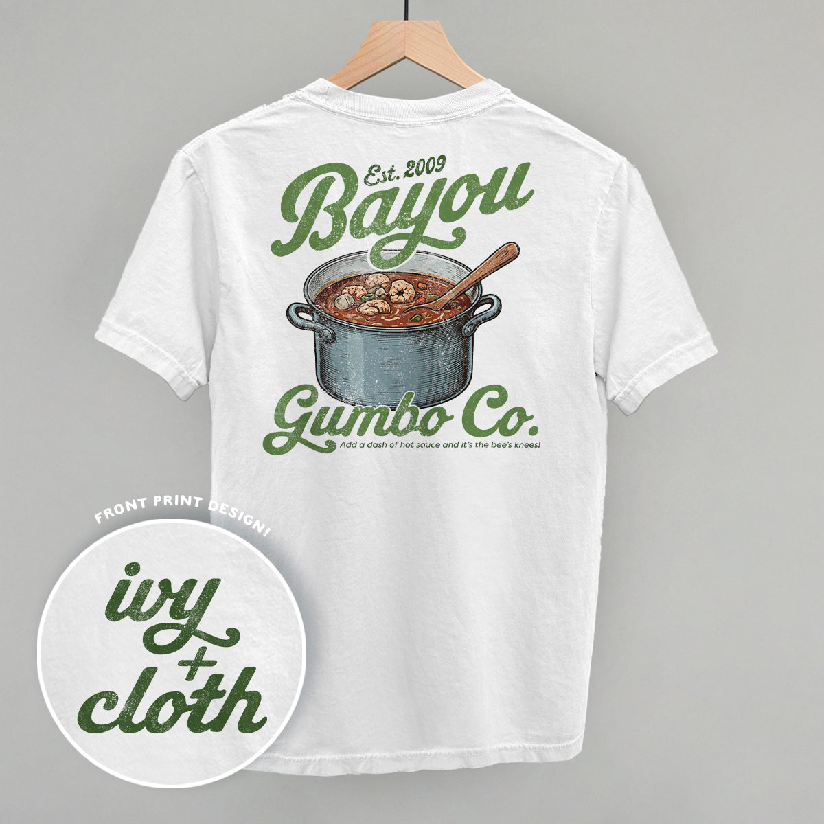 Bayou Gumbo Co. (Back Print) - clothing by TeeHivey.com (Image 5)