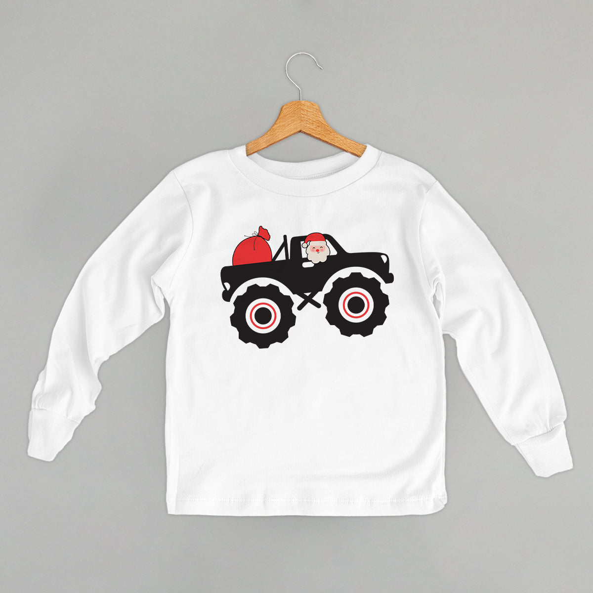 Santa Monster Truck (Kids) - clothing by TeeHivey.com (Image 3)