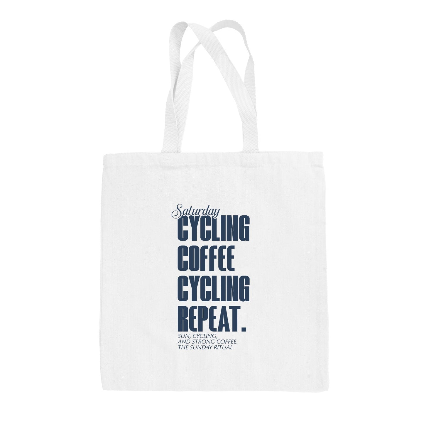Saturday Cycling and Coffee Tote Bag - clothing by TeeHivey.com (Image 2)