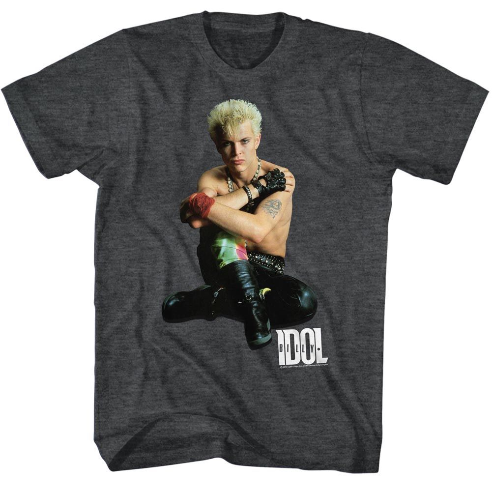 Billy Idol - Flesh For Fantasy - Short Sleeve - Heather - Adult - T-Shirt