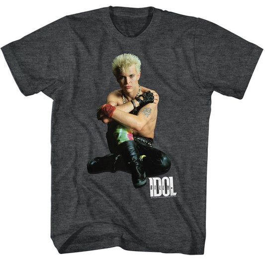 Billy Idol - Flesh For Fantasy - Short Sleeve - Heather - Adult - T-Shirt
