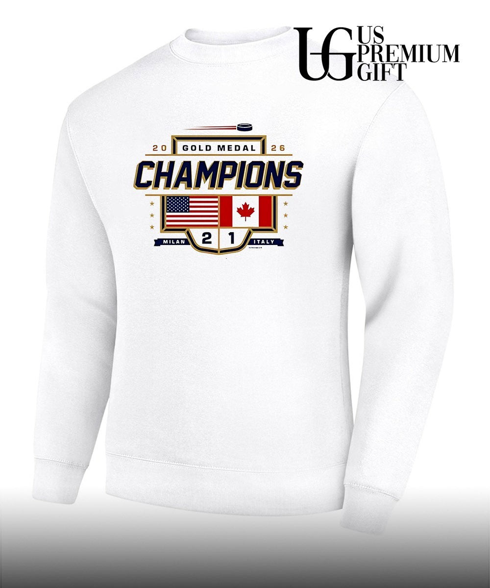 Ice Hockey USA Canada Gold Medal Champions 2026 Milan Italy shirt