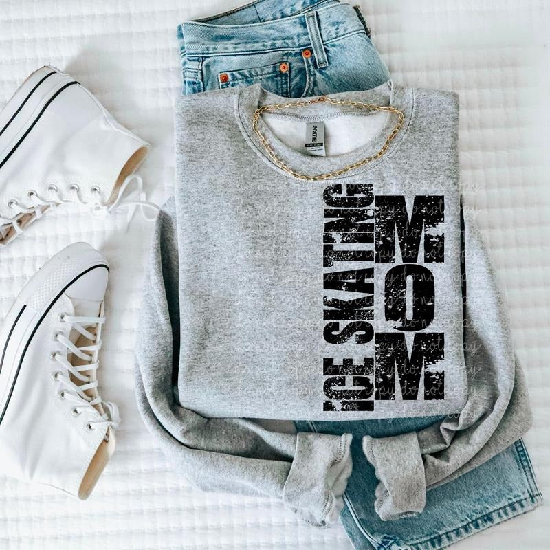 Ice Skating Mom DTF Transfers - THIS IS NOT A SHIRT