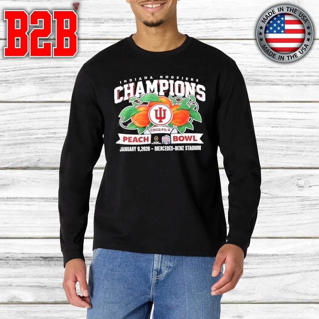 Indiana Football Chick-fil-A Peach Bowl 2026 Champions Quarter Shirt