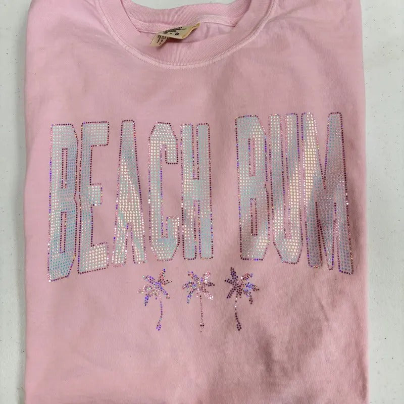 Iridescent Beach Bum Spangled Comfort Colors T-Shirt