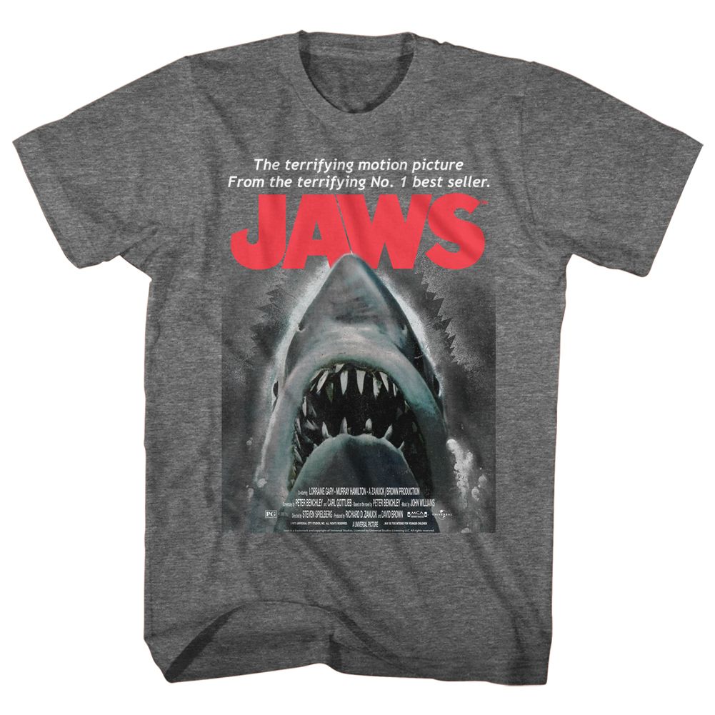 Jaws - Beware - Short Sleeve - Heather - Adult - T-Shirt