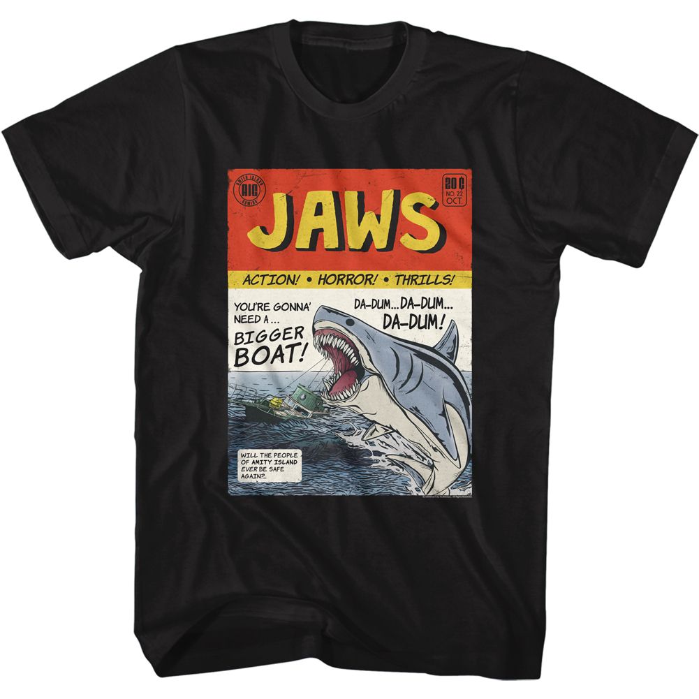 Jaws - Comic Book - Short Sleeve - Adult - T-Shirt - clothing by TeeHivey.com