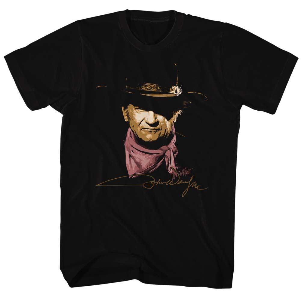 John Wayne - Autograph - Short Sleeve - Adult - T-Shirt - clothing by TeeHivey.com