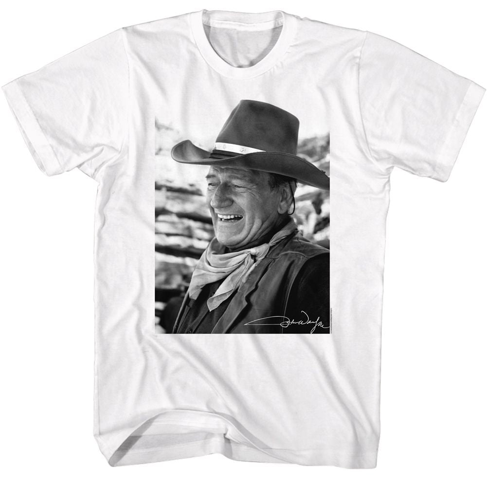 John Wayne - Black & White Photo 2 - Short Sleeve - Adult - T-Shirt - clothing by TeeHivey.com