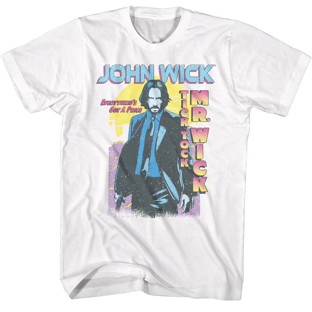 John Wick - Tick Tock Mr Wick Gradient - Short Sleeve - Adult - T-Shirt - clothing by TeeHivey.com