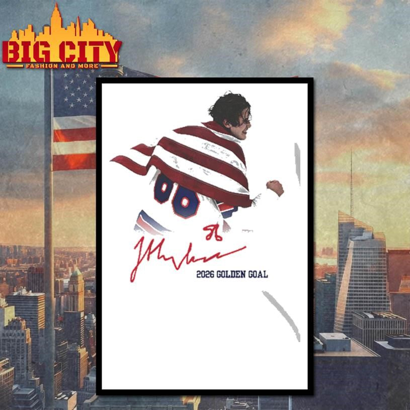 Jack Hughes USA Hockey Golden Goal 2026 Hockey Shirt