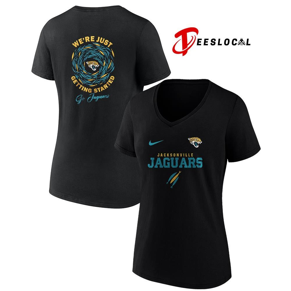 Jacksonville Jaguars x The Chosen we’re just getting started logo shirt