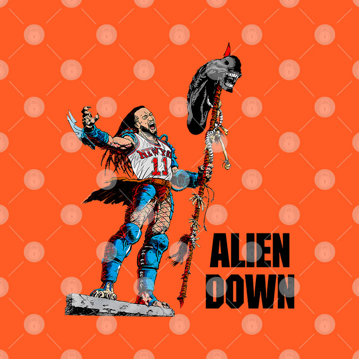Jalen Brunson Alien Down T Shirt