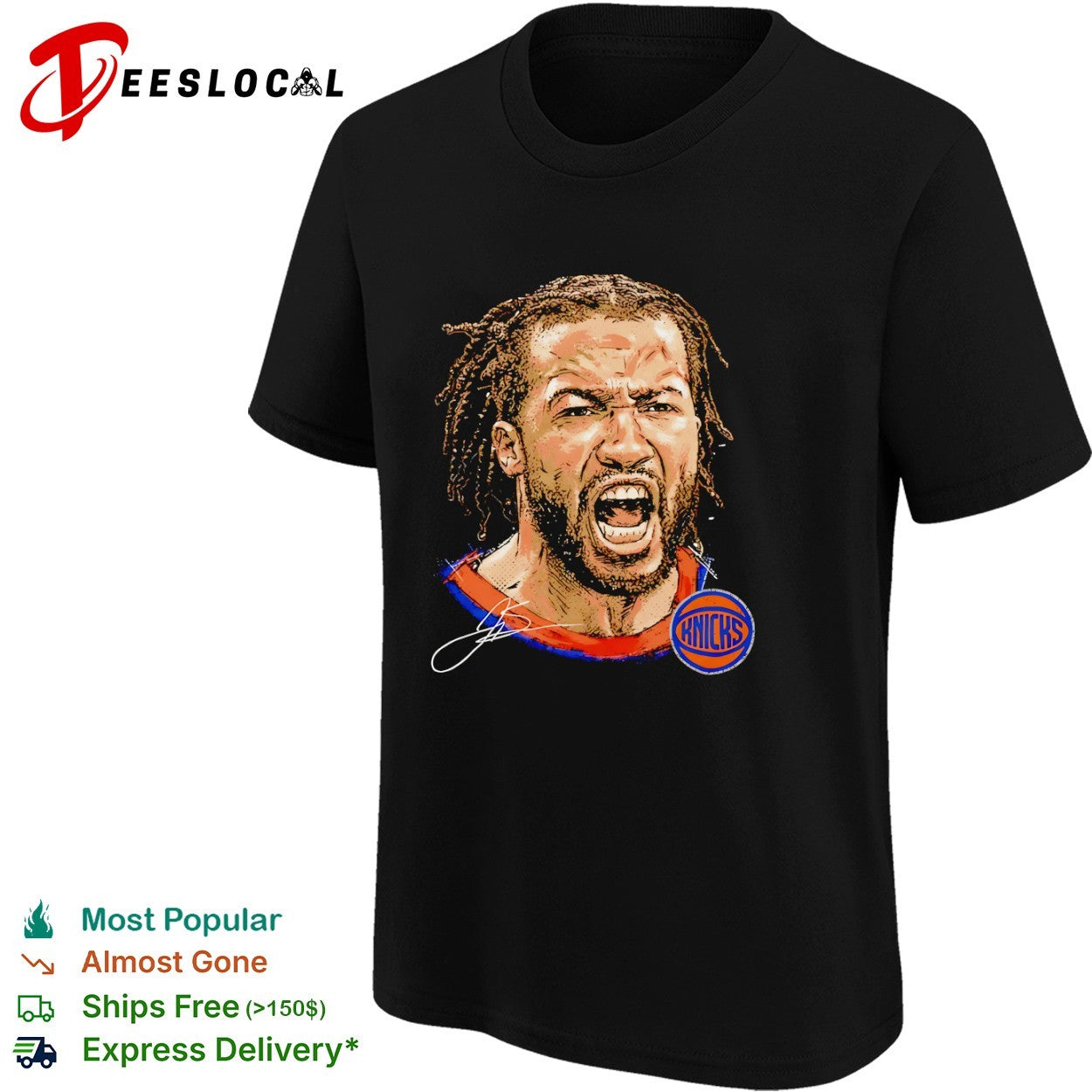 Jalen Brunson New York Knicks NBA big face shirt