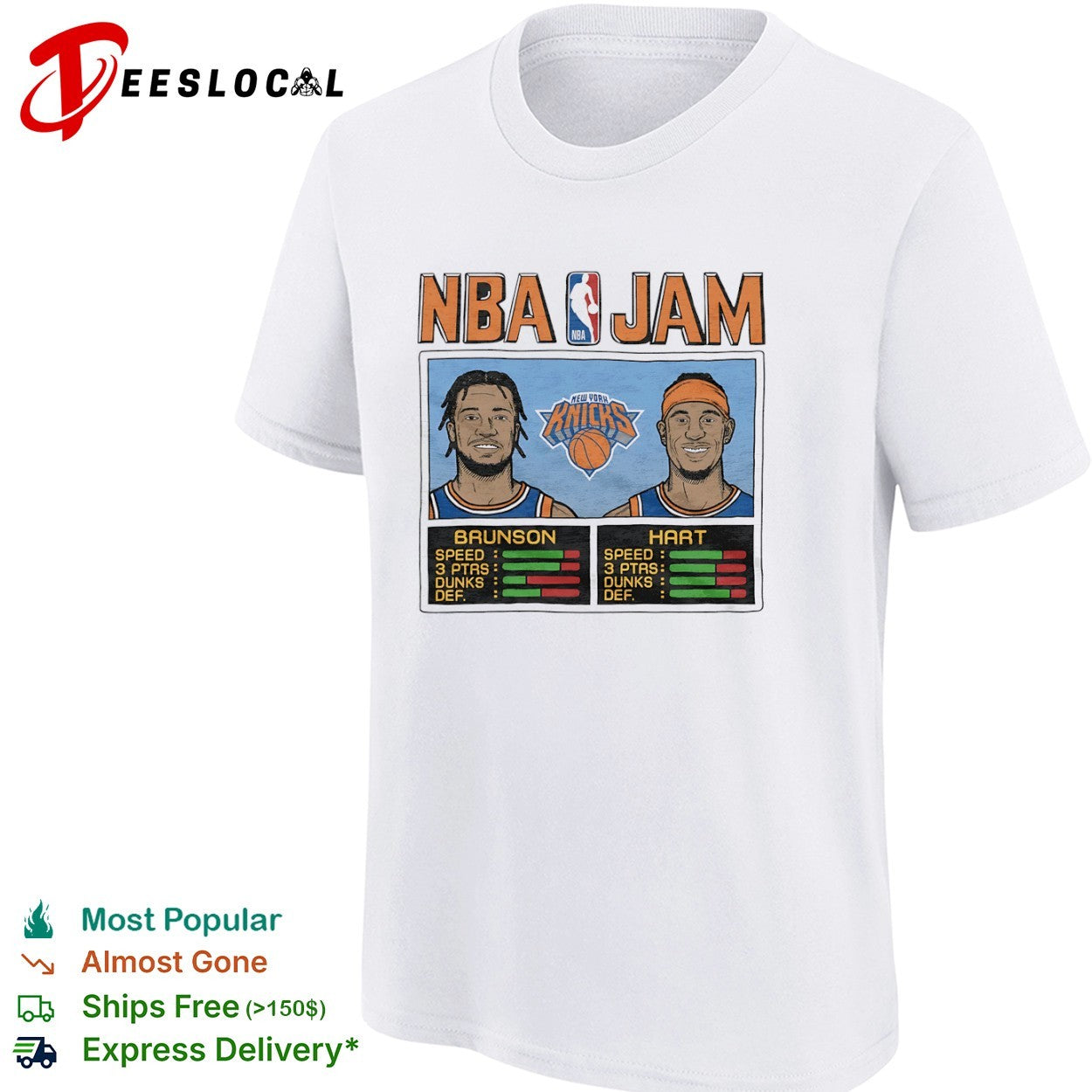 Jalen Brunson and Josh Hart New York Knicks NBA Jam basketball shirt