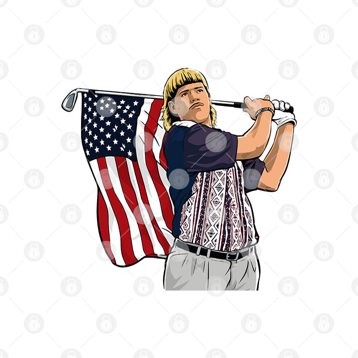 John Daly Grip It And Rip It Patriotic Golf Fan Funny 4th Of July Golfer Graphic T Shirt