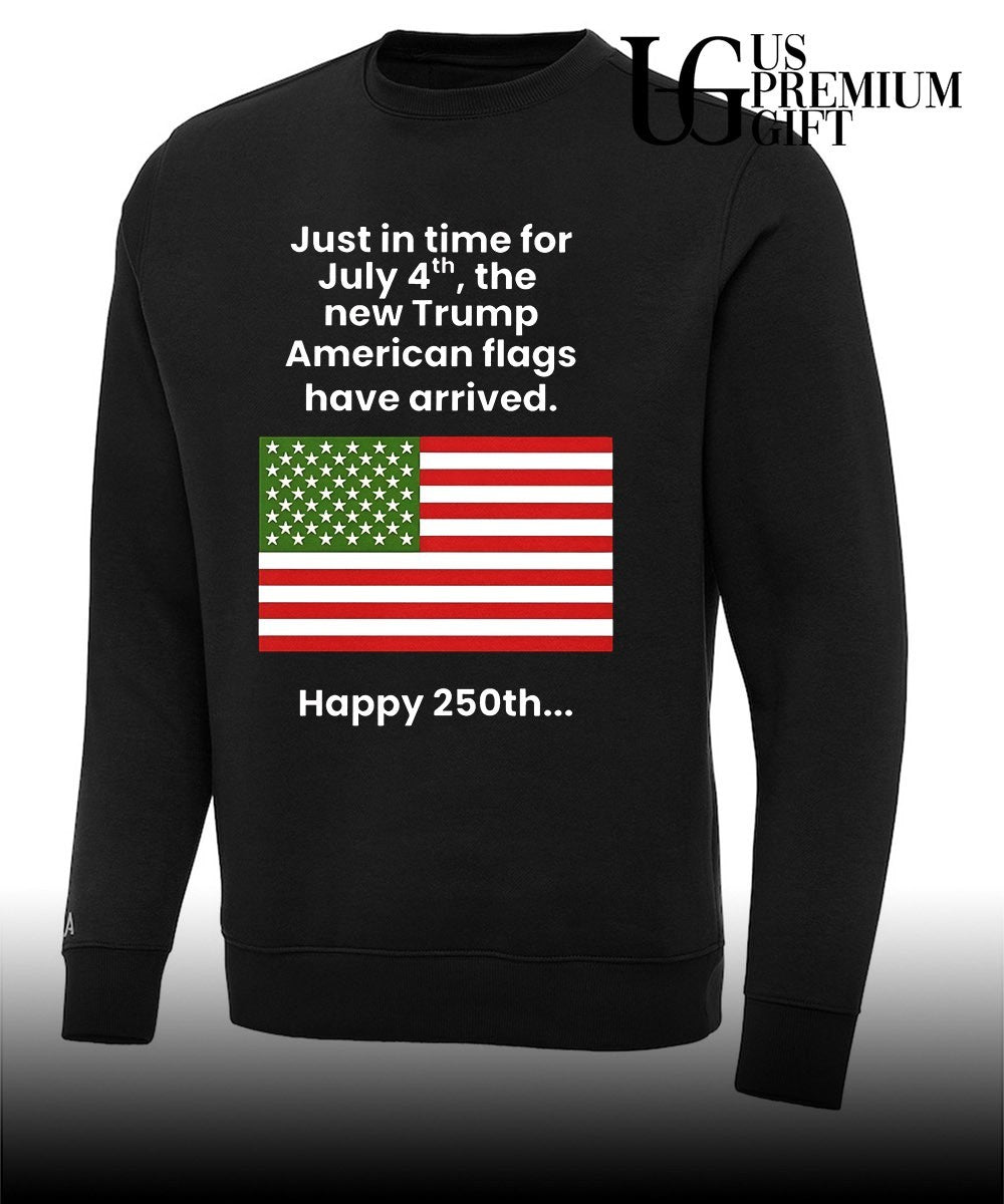 Just In Time For July 4th The New Trump Happy 250th USA flag shirt