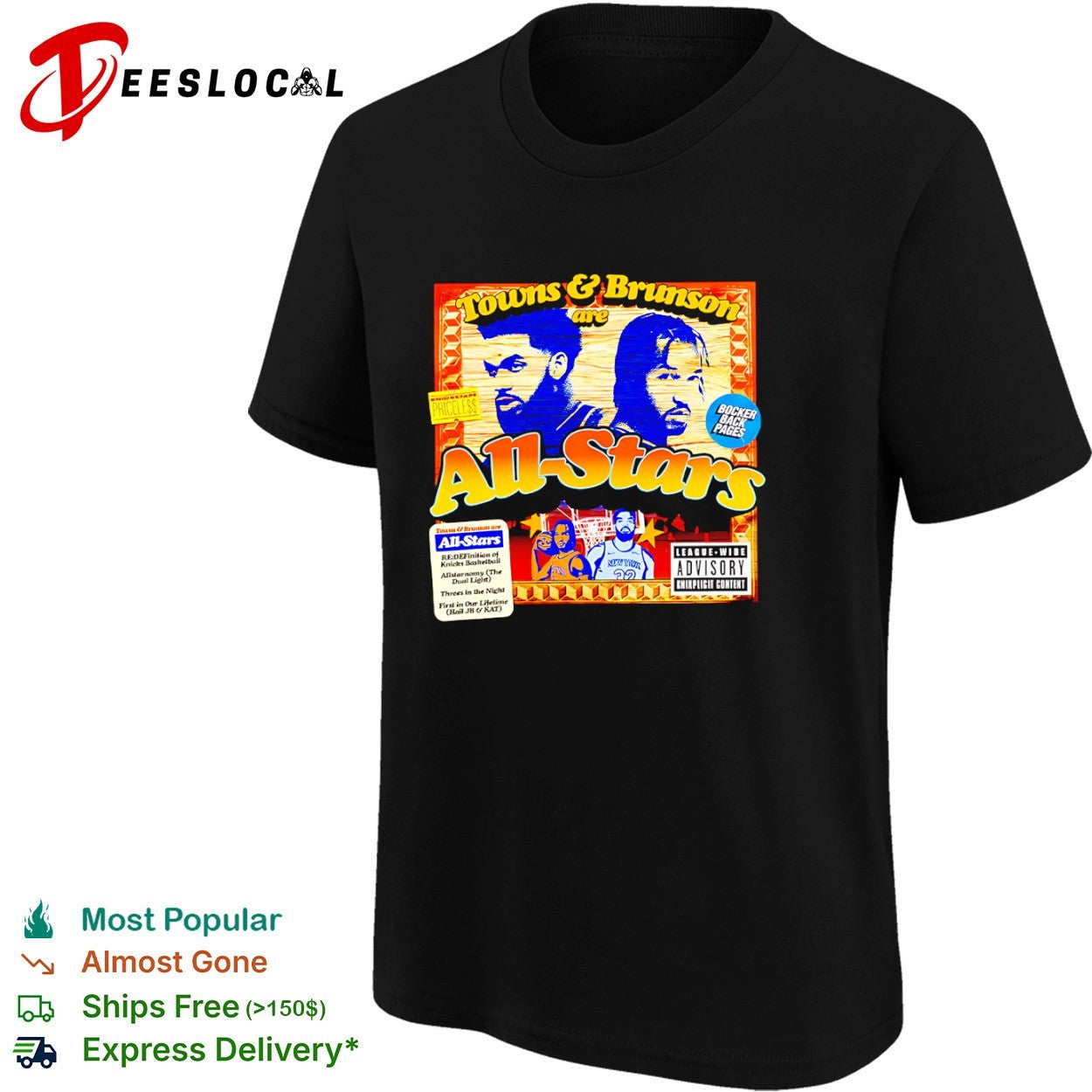 Karl Anthony Towns and Jalen Brunson New York Knicks All Stars are shirt