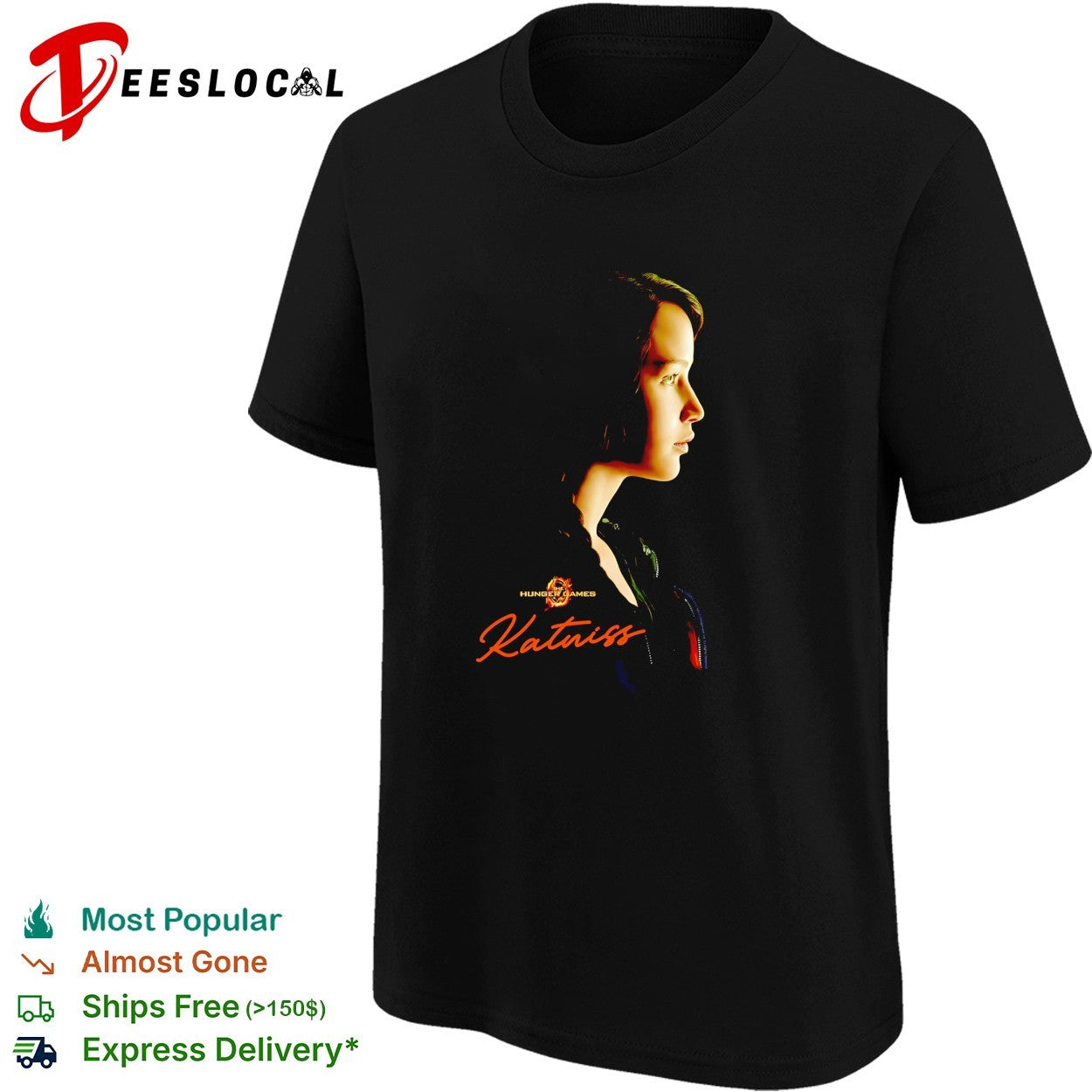 Katniss portrait vintage poster shirt