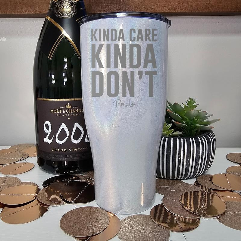 Kinda Care Kinda Don't Laser Etched Tumbler