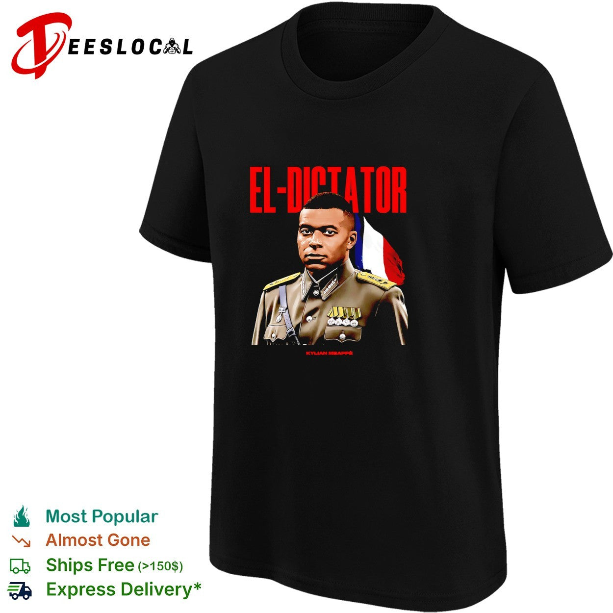 Kylian Mbappe x El Dictator military France shirt