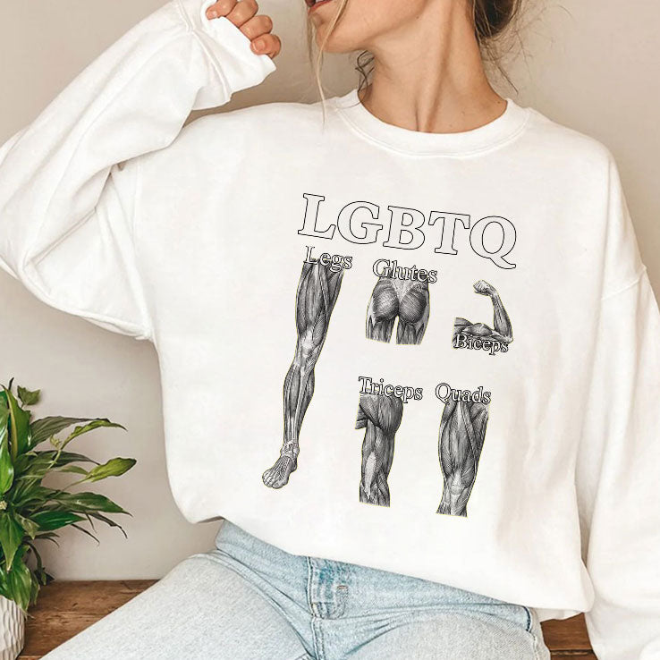 LGBTQ Legs Glutes Biceps Tricepts Quads Funny Gym T Shirt
