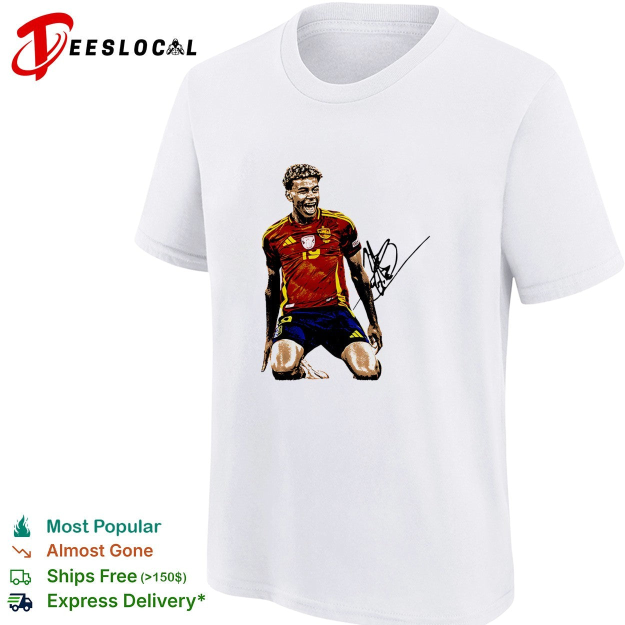 Lamine Yamal Spain signature shirt
