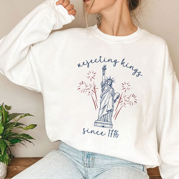 Liberal Fourth Of July Rejecting Kings Since 1776 Progressive 4th Of July T Patriotic Political T Shirt