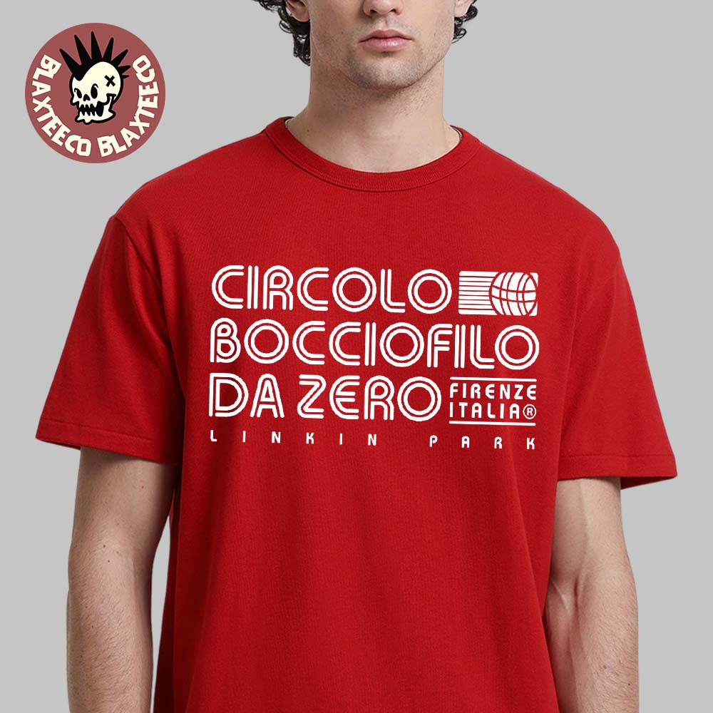Linkin Park Florence Italy 2026 Pop Up Shop Merch Blind Bag Circolo Bocciofilo Da Zero Red T-Shirt