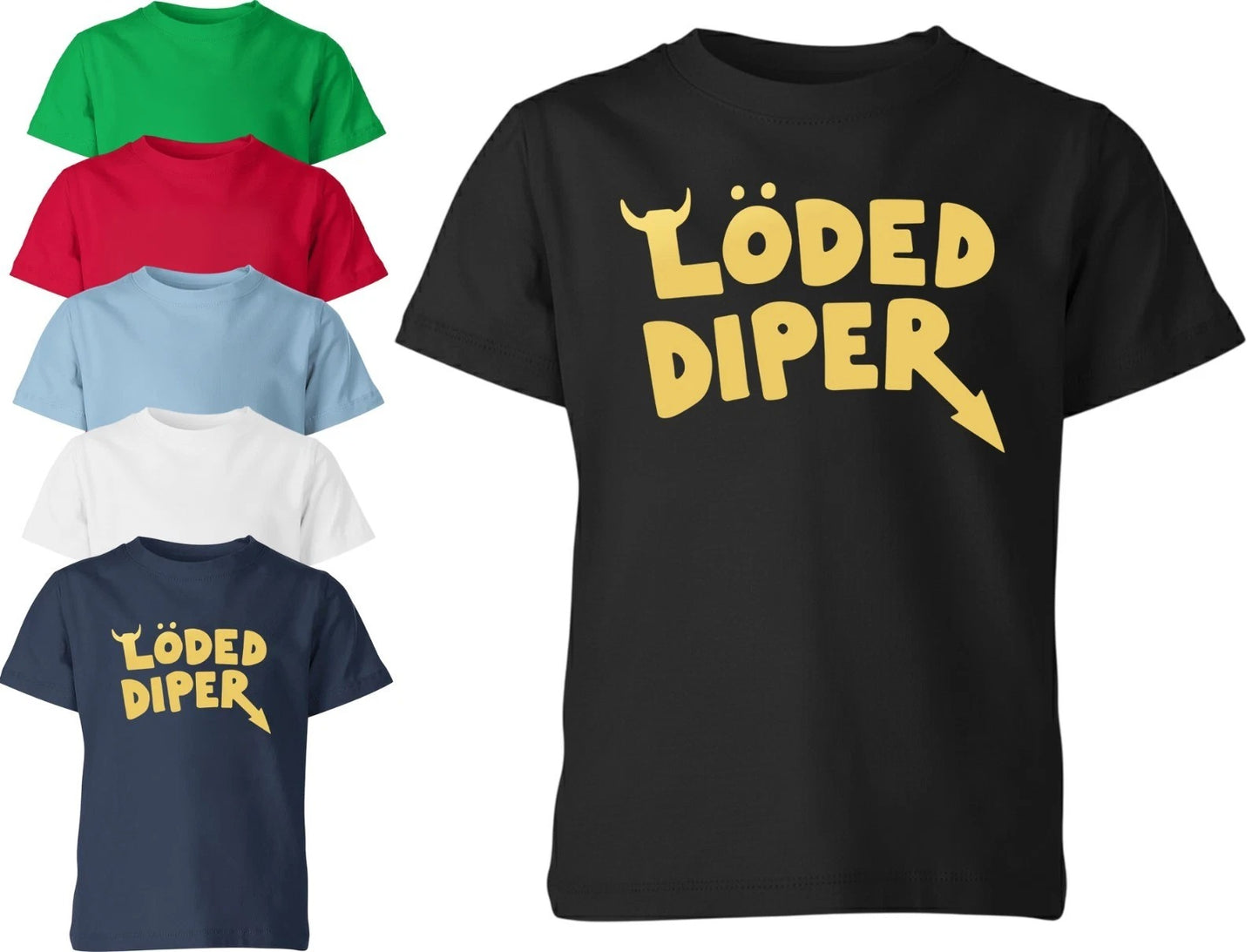 Loded Diper Unisex Kids T Shirt Diary Of A Wimpy Kid Book Day Costume Boys Girls